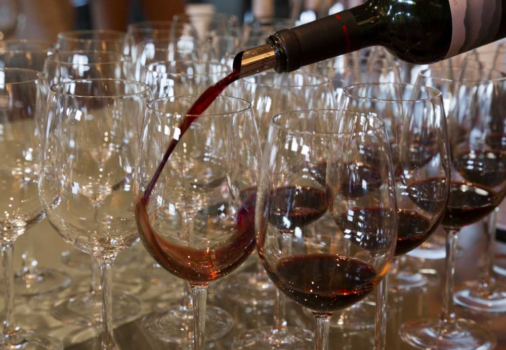 Chile, Colchagua Pouring wine for tasting art print by Wendy Kaveney for $57.95 CAD