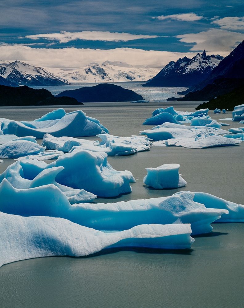 Icebergs and glacier-Lago Gray-Torres Del Paine National Park-Patagonia-Chile art print by Howie Garber for $57.95 CAD