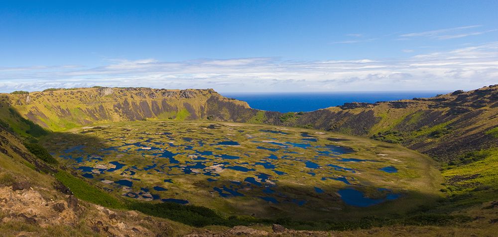 Chile- Easter Island. Rano Koa Volcano crater. art print by Janet Muir for $57.95 CAD