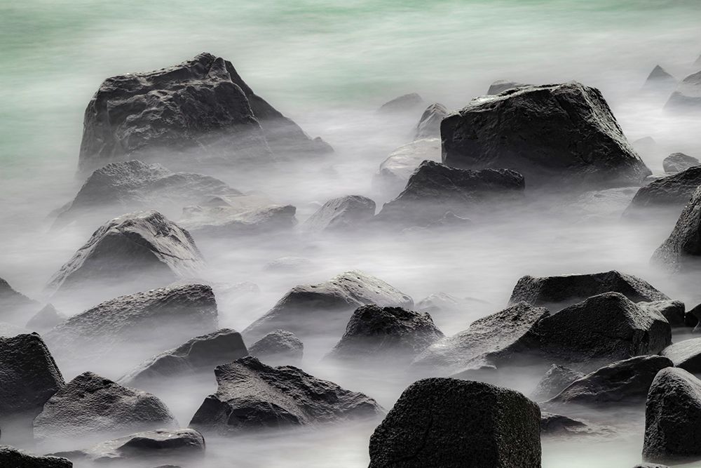 Waves crashing over lava rocks on shoreline of Espanola Island-Galapagos Islands-Ecuador art print by Adam Jones for $57.95 CAD