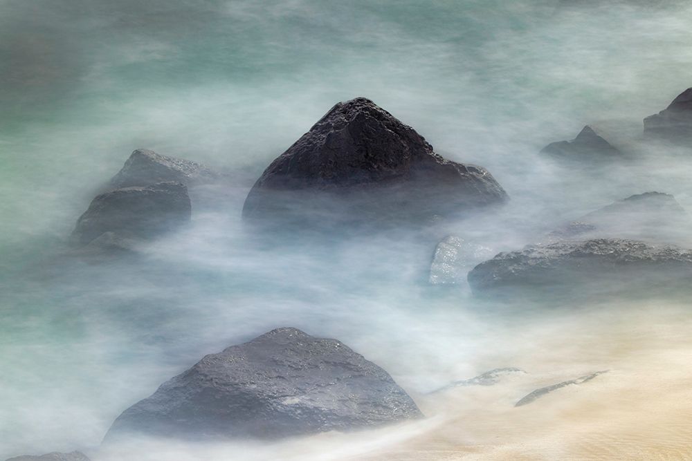 Waves crashing over lava rocks on shoreline of Espanola Island-Galapagos Islands-Ecuador art print by Adam Jones for $57.95 CAD