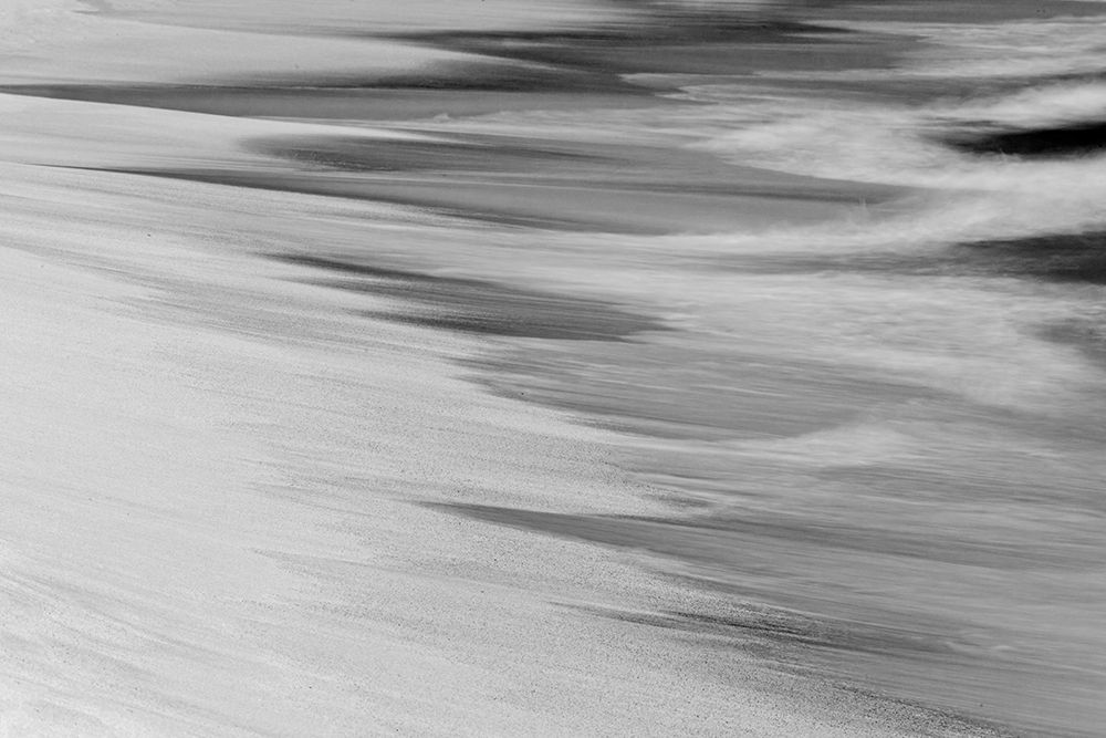 Surf pattern washing up on white sandy beach-Espanola Island-Galapagos Islands-Ecuador art print by Adam Jones for $57.95 CAD