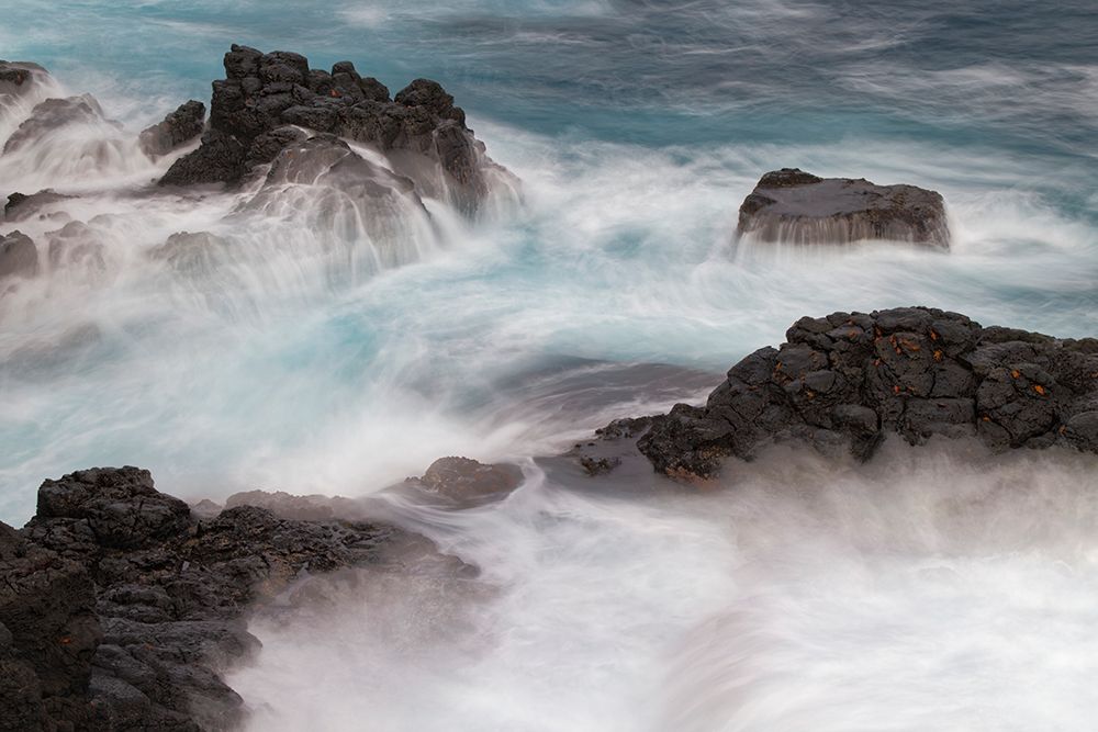 Waves crashing over lava rocks on shoreline of Espanola Island-Galapagos Islands-Ecuador art print by Adam Jones for $57.95 CAD