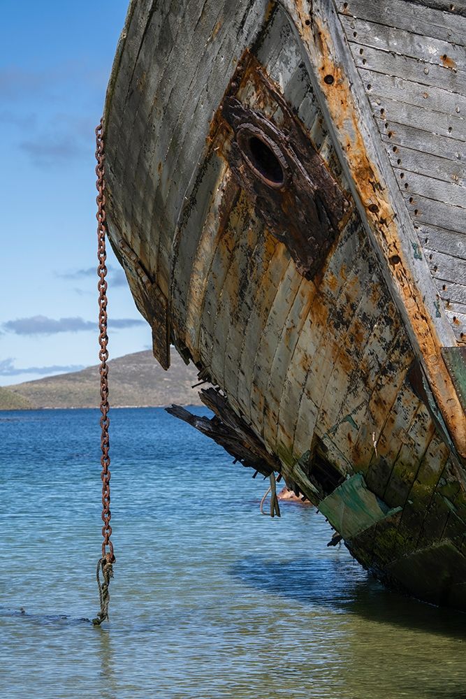 Falkland Islands-New Island Grounded and abandoned ship on shore art print by Jaynes Gallery for $57.95 CAD