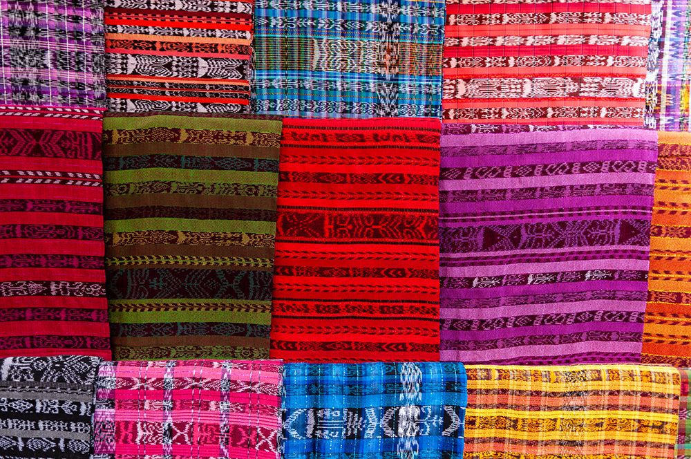 Traditional woven textiles for sale Totonicapan-Guatemala art print by Sergio Pitamitz for $57.95 CAD