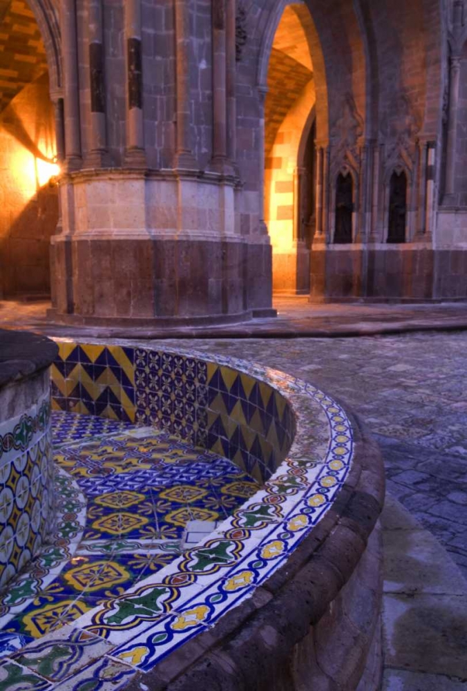 Mexico, Tile and columns in early morning art print by Nancy Rotenberg for $57.95 CAD