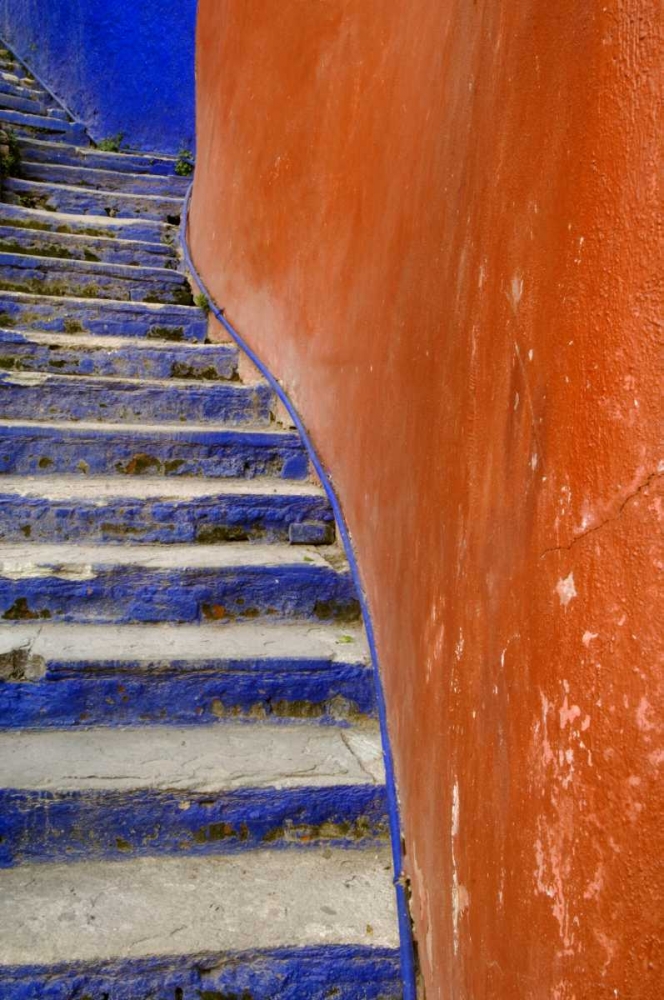 Mexico, Guanajuato, Colorful stairs art print by Nancy Rotenberg for $57.95 CAD