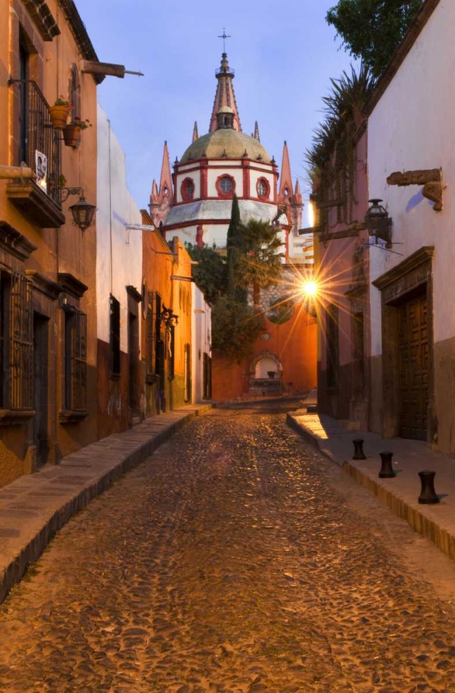 Mexico Early morning street scene art print by Nancy Rotenberg for $57.95 CAD