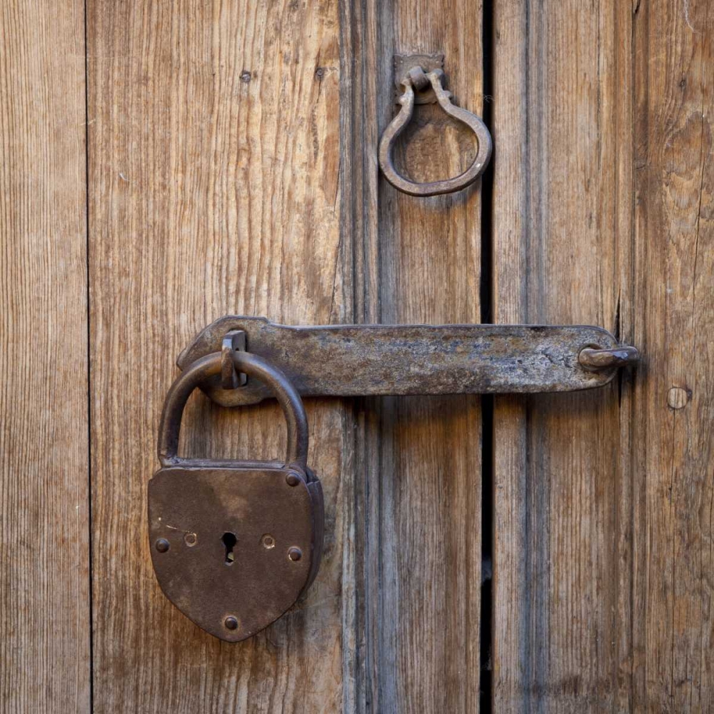 Mexico Detail of a door with antique padlock art print by Don Paulson for $57.95 CAD