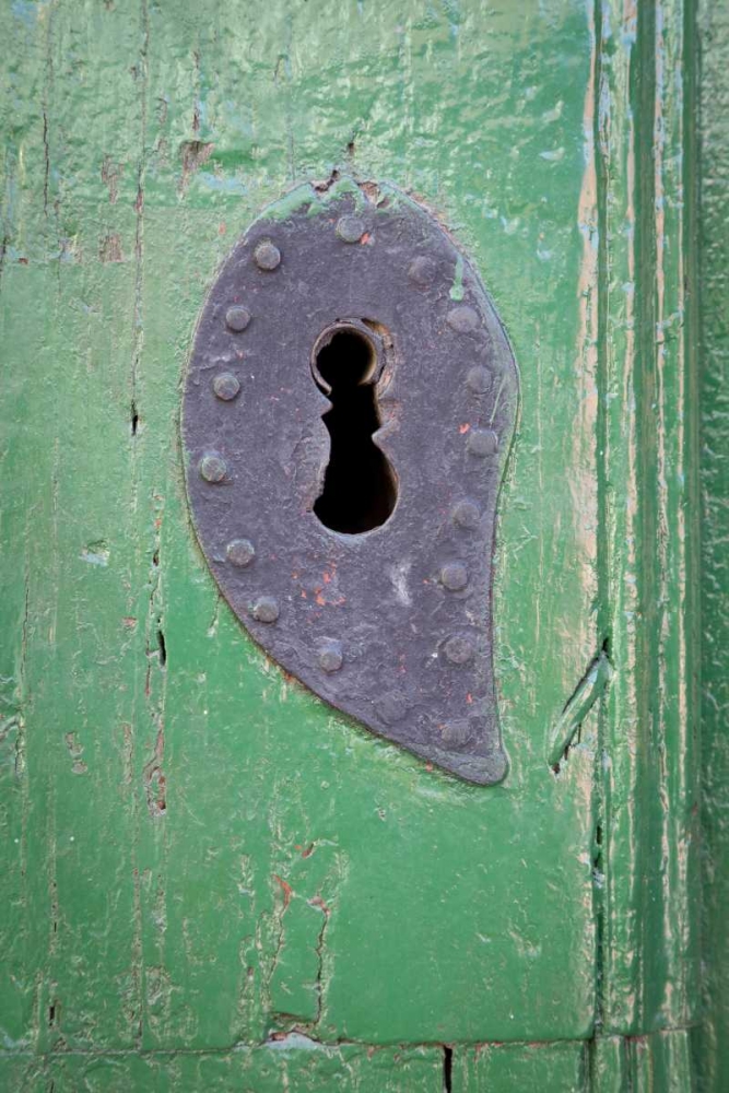Mexico Detail of wooden door and Key hole art print by Don Paulson for $57.95 CAD