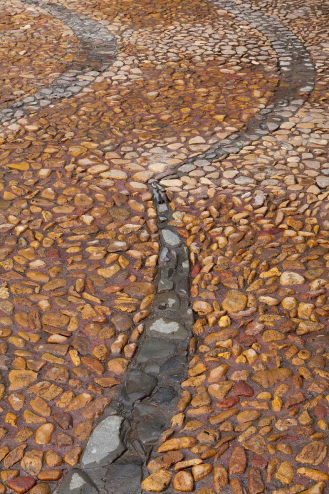 Mexico Cobblestone walkway with pattern art print by Don Paulson for $57.95 CAD