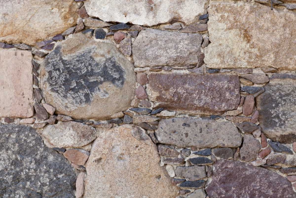 Mexico Detail of traditional stone work on wall art print by Don Paulson for $57.95 CAD