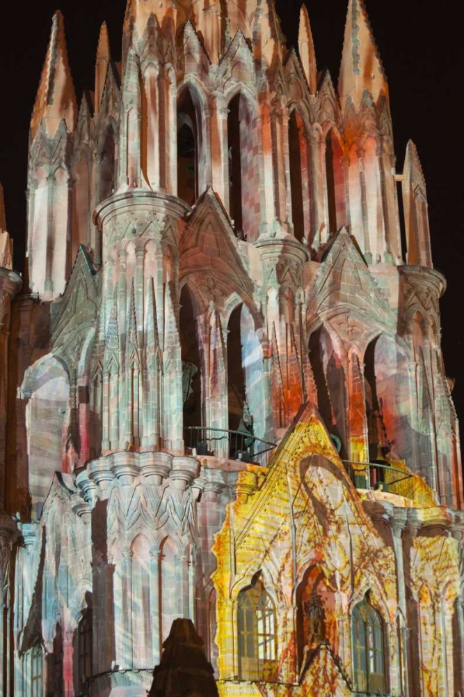 Mexico Light show on La Parroquia cathedral art print by Don Paulson for $57.95 CAD