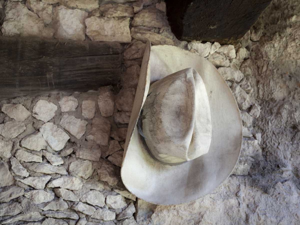 Mexico, Mineral de Pozos Old cowboy hat art print by Don Paulson for $57.95 CAD