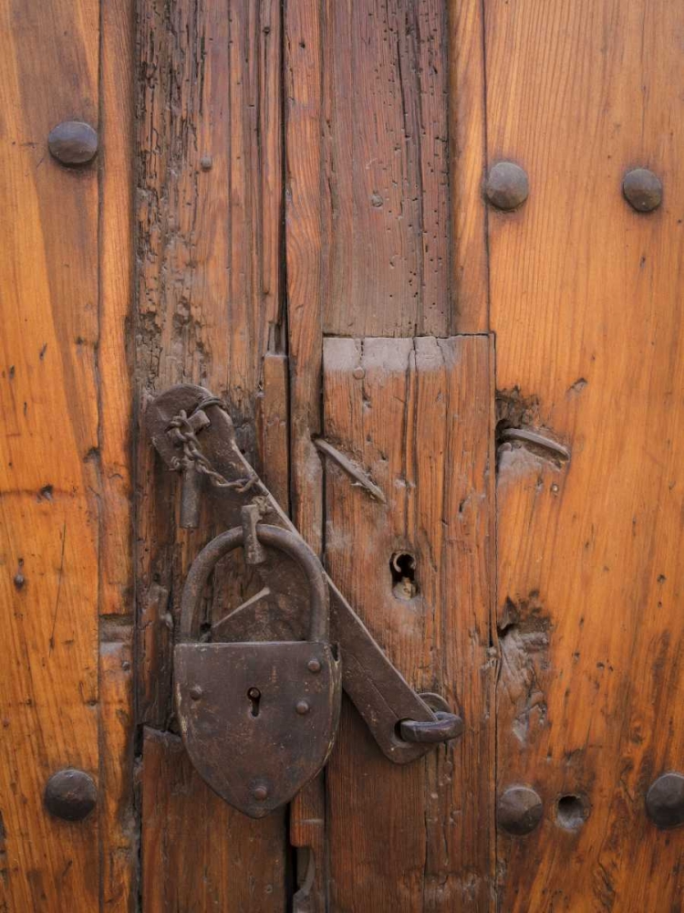 Mexico Padlock on wooden door art print by Don Paulson for $57.95 CAD