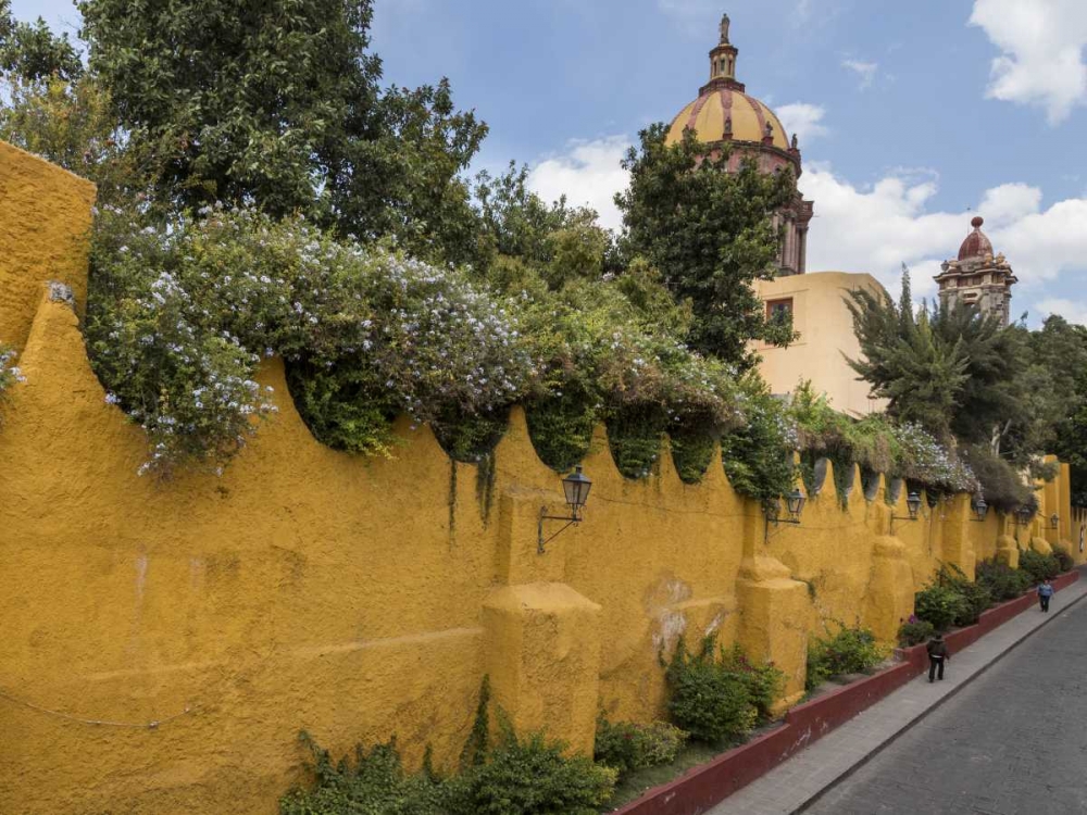 Mexico Yellow wall outside church art print by Don Paulson for $57.95 CAD