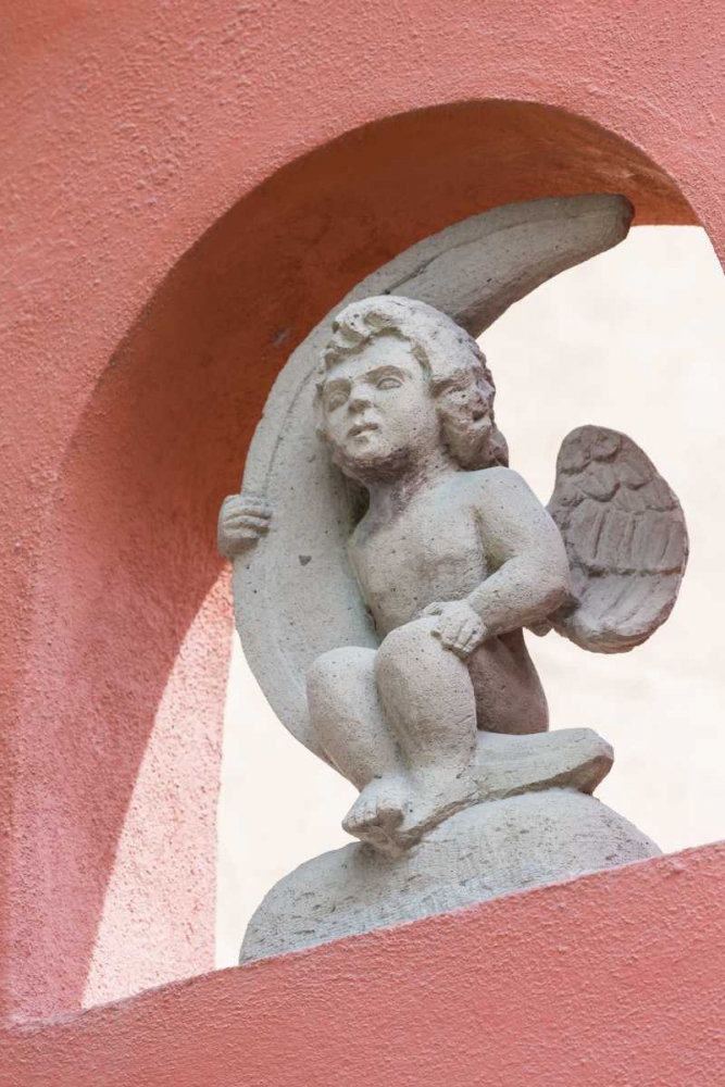 Mexico Cherub holding quarter moon art print by Don Paulson for $57.95 CAD