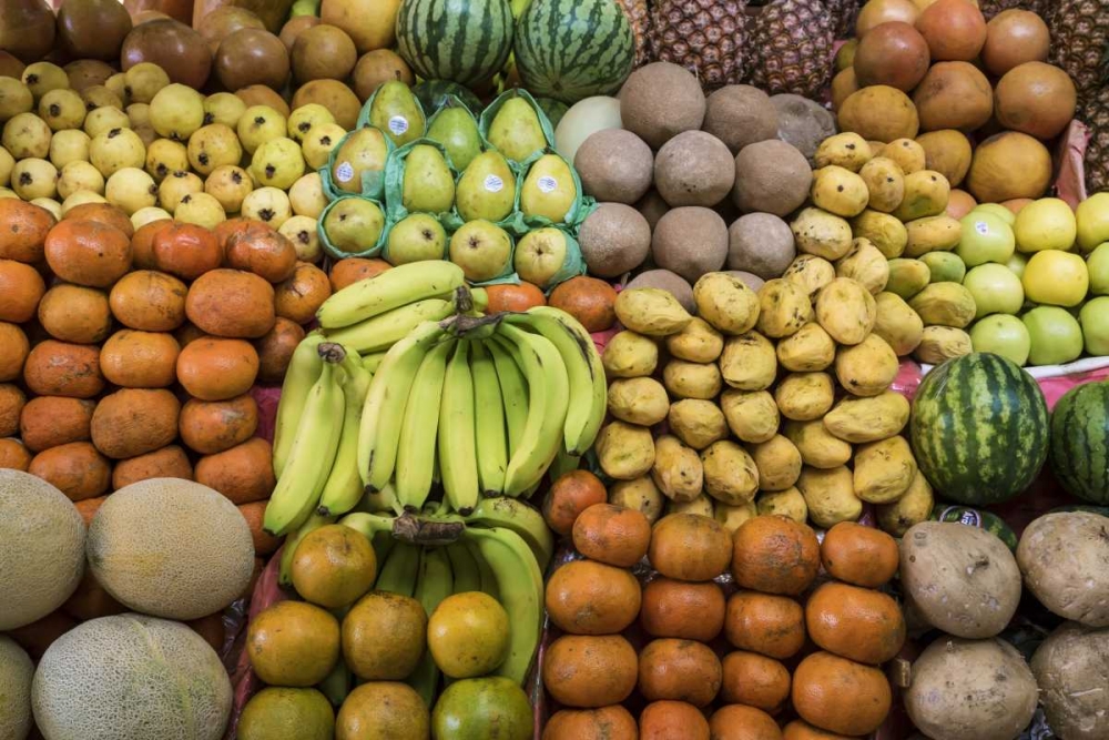 Mexico Fruits and vegetables at market art print by Don Paulson for $57.95 CAD