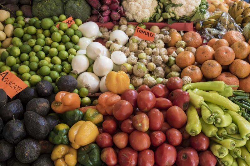 Mexico Fruits and vegetables at market art print by Don Paulson for $57.95 CAD