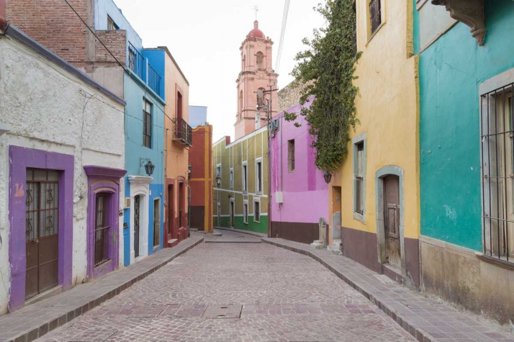 Mexico, Guanajuato Colorful street scene art print by Don Paulson for $57.95 CAD