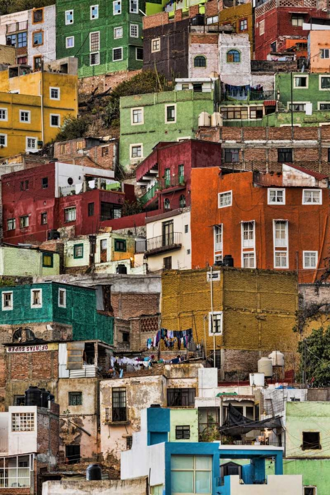 Mexico, Guanajuato Detail of homes on hillside art print by Don Paulson for $57.95 CAD