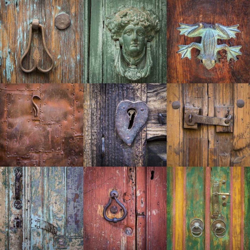 Mexico Collage of door details in city art print by Don Paulson for $57.95 CAD
