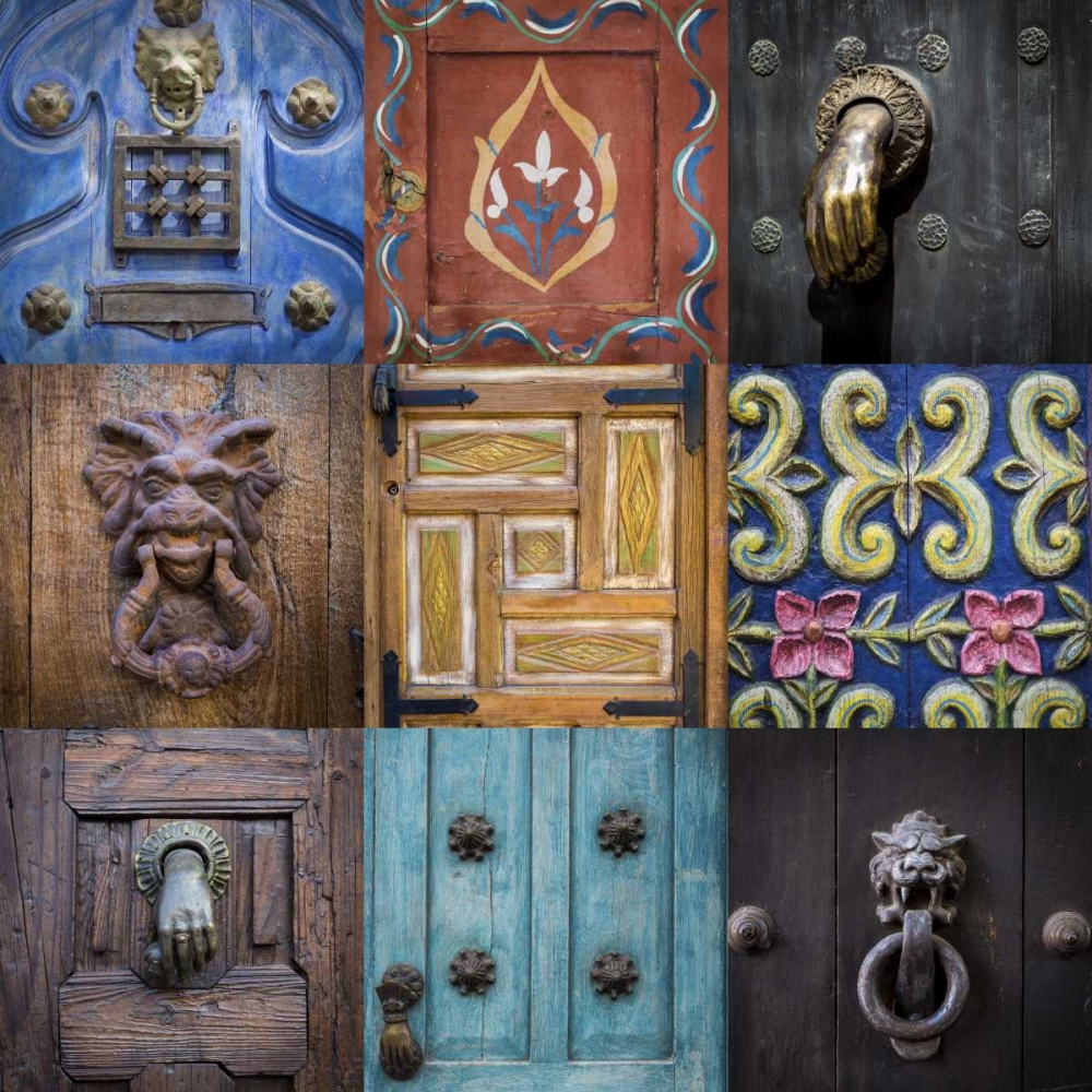 Mexico Collage of door details in city art print by Don Paulson for $57.95 CAD