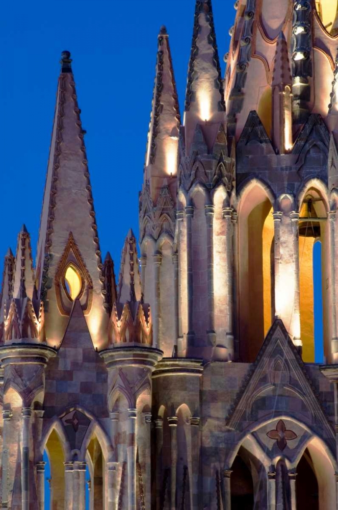 Mexico Parroquia de San Miguel Arcangel at night art print by Nancy Rotenberg for $57.95 CAD