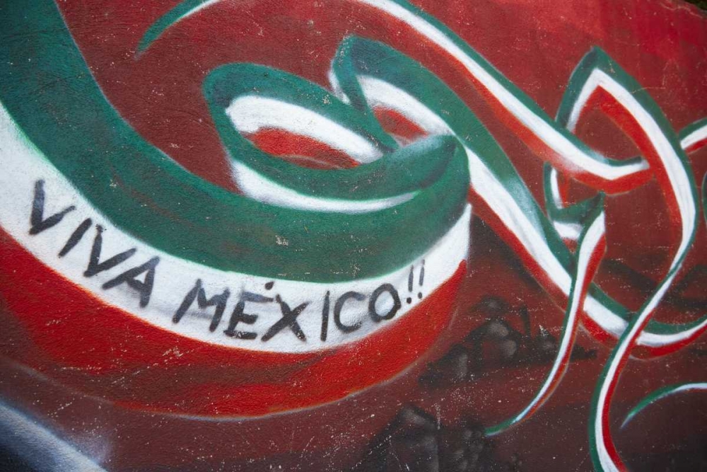 Mexico Mural with the Mexican Flag art print by Steve Ross for $57.95 CAD
