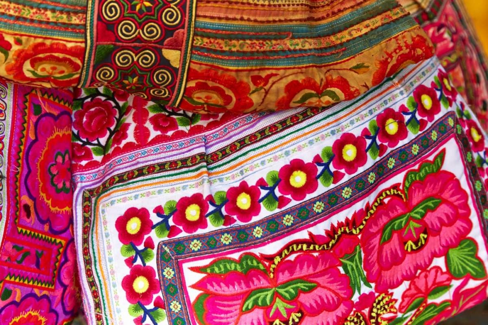 Mexico, Jalisco Textiles for sale at market art print by Steve Ross for $57.95 CAD