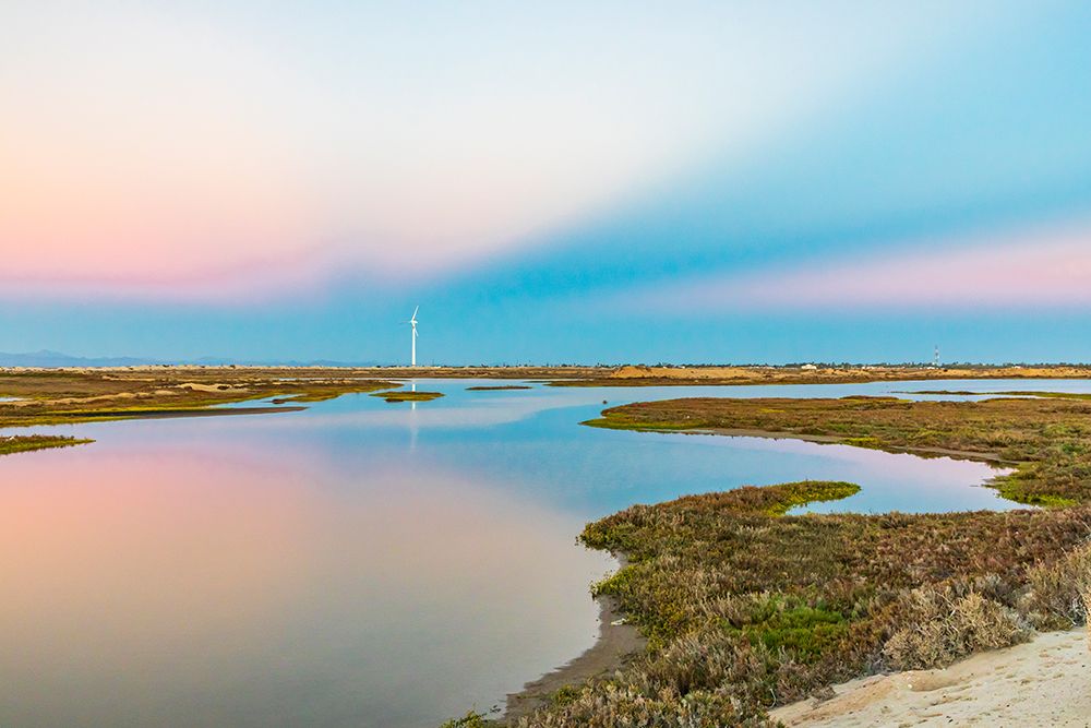 Guerrero Negro- Mulege- Baja California Sur- Mexico. Salt ponds at sunset. art print by Emily Wilson for $57.95 CAD