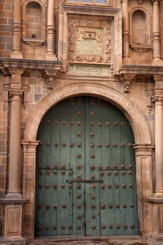 Peru, Cuzco The door of a Jesuit church art print by Wendy Kaveney for $57.95 CAD