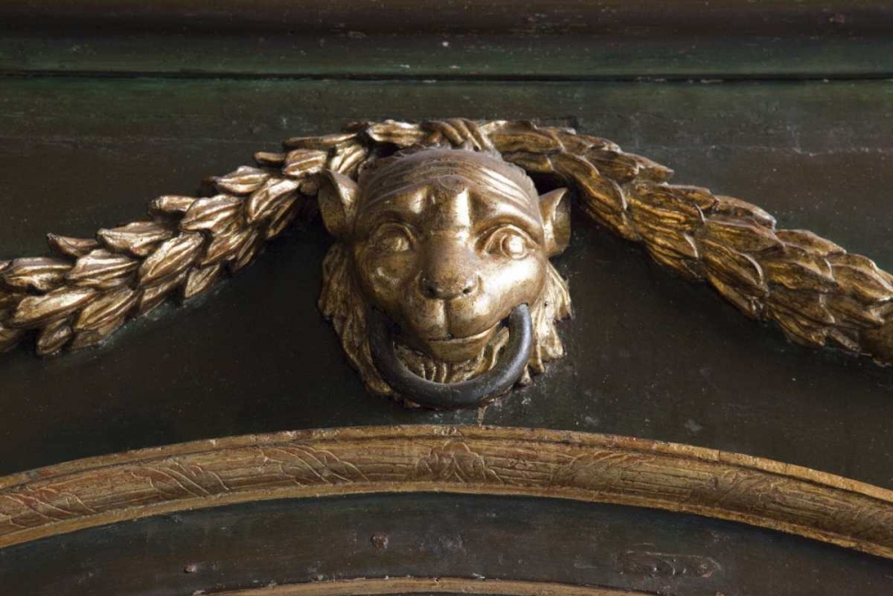 Peru, Lima Lions head in the Basilica Cathedral art print by Wendy Kaveney for $57.95 CAD