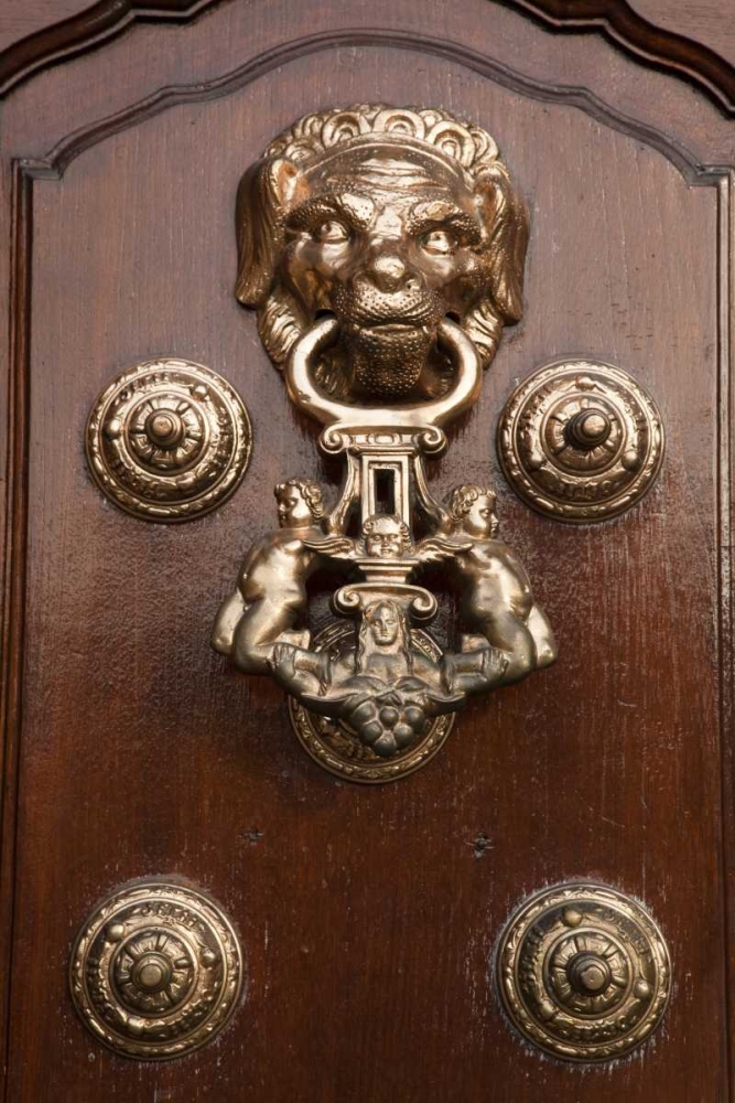 Peru, Lima Door knocker on Basilica Cathedral art print by Wendy Kaveney for $57.95 CAD