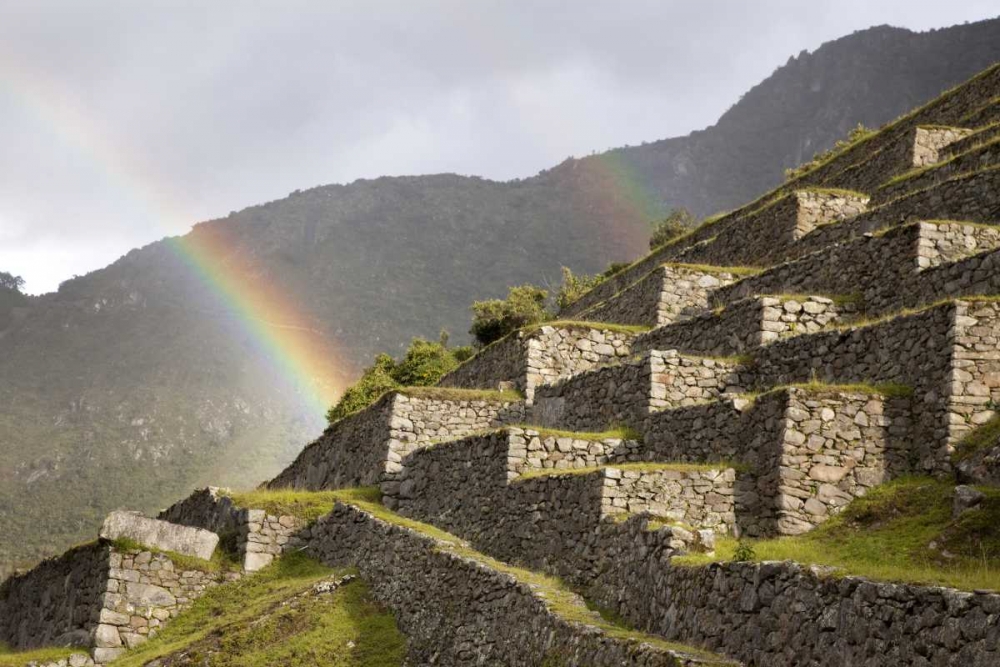 Peru, Machu Picchu Rainbows over the terraces art print by Wendy Kaveney for $57.95 CAD