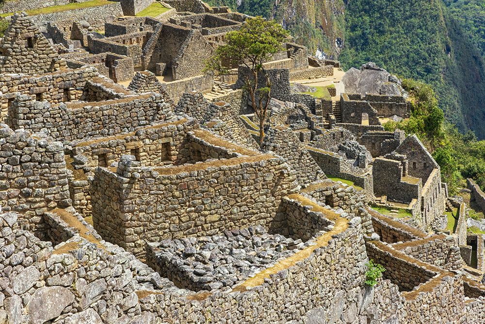 Lost City, details of ancient Inca buildings, Machu Picchu, Peru art print by Ken Archer for $57.95 CAD