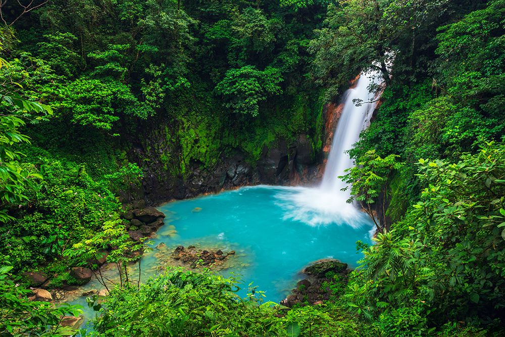 Rio Celeste Waterfall, Tenorio Volcano National Park, Guanacaste Province, Costa Rica art print by Russ Bishop for $57.95 CAD