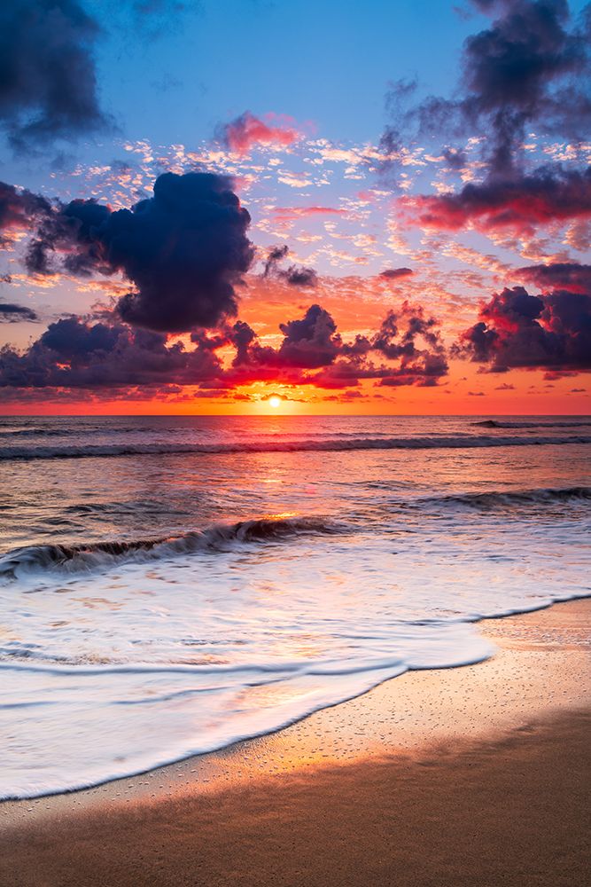 Sunset over the Pacific at Playa Matapalo, Puntarenas Province, Costa Rica art print by Russ Bishop for $57.95 CAD