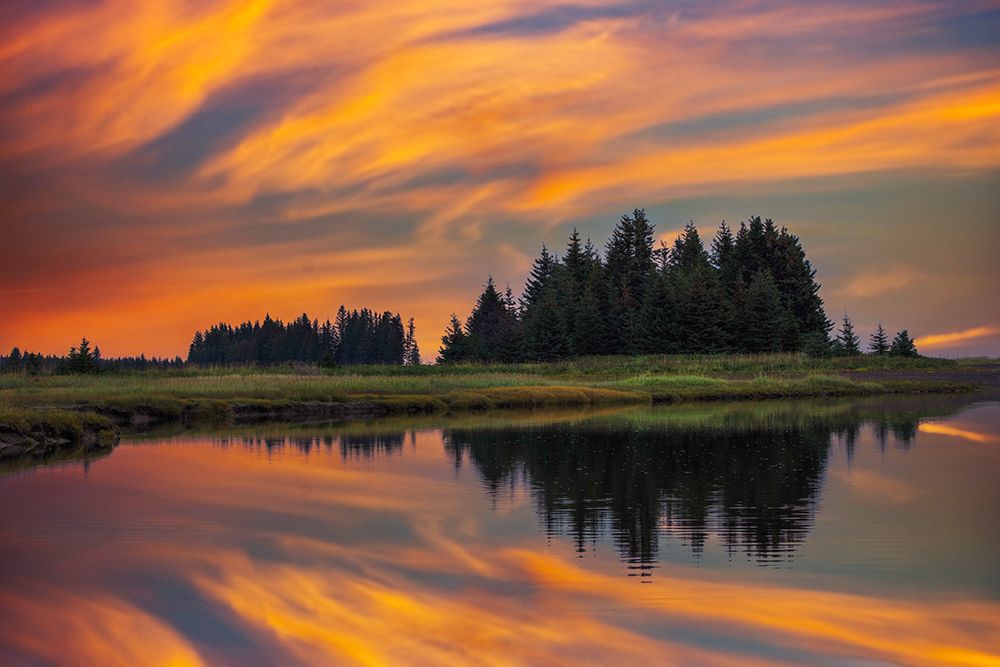 Sunrise on slough of Silver Salmon Creek-Lake Clark National Park and Preserve-Alaska art print by Adam Jones for $57.95 CAD
