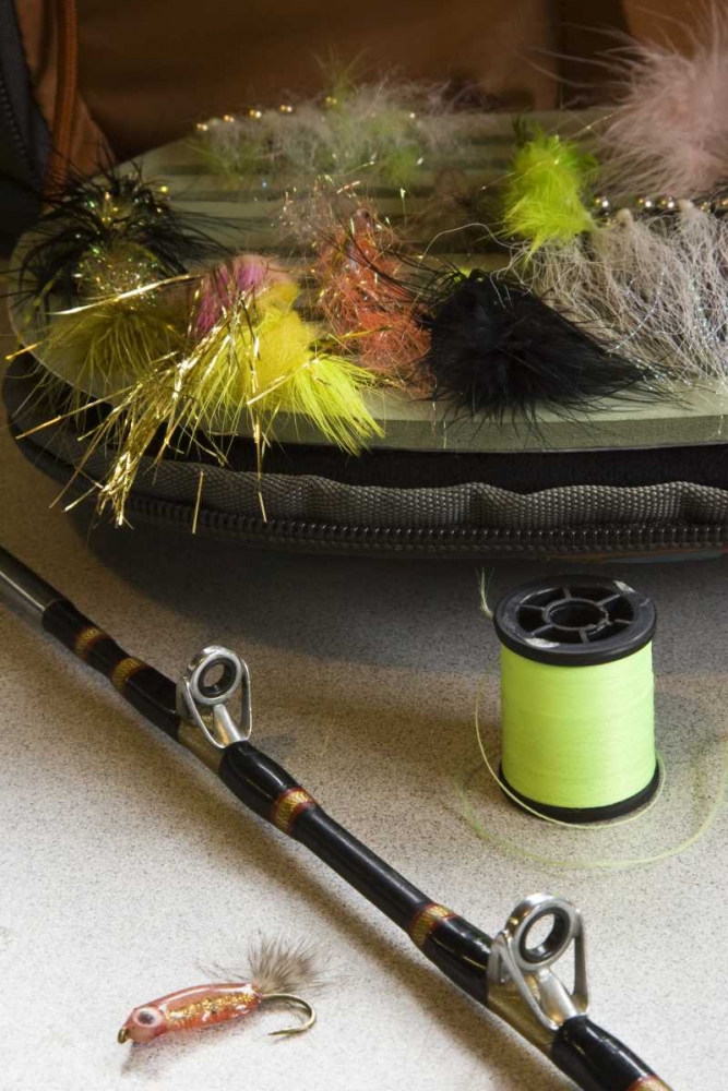 AK, Lake Clark NP Fly fishing equipment art print by Wendy Kaveney for $57.95 CAD