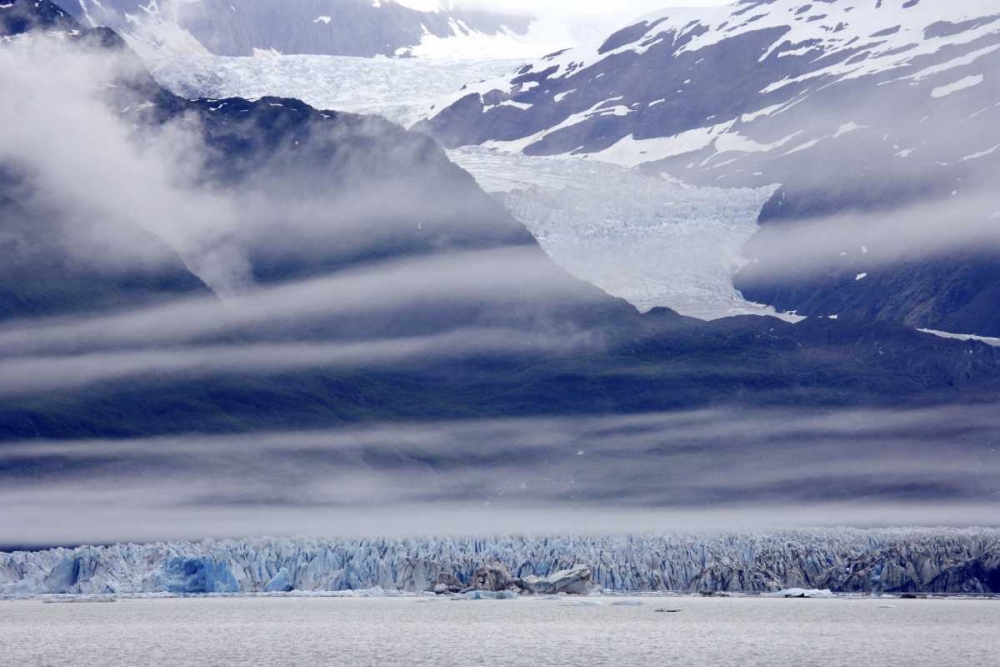 Alaska, Clouds over mountain and glacier art print by Don Paulson for $57.95 CAD