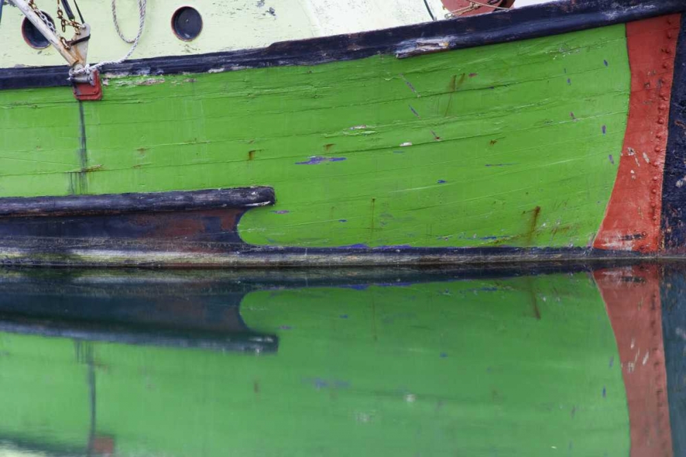 AK, Hoonah Fishing boat reflection in water art print by Don Paulson for $57.95 CAD