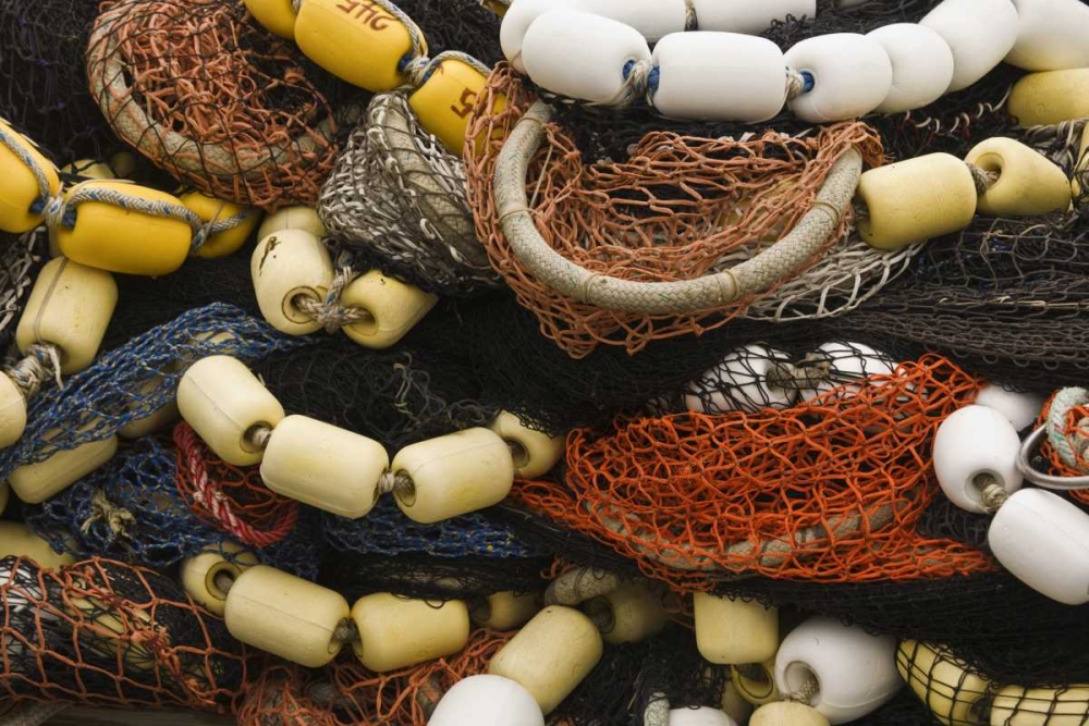 Alaska, Petersburg Fishing nets and floats art print by Don Paulson for $57.95 CAD