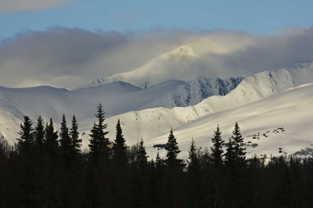 AK, Snowy kenai mountains along Turnagain Pass art print by Don Grall for $57.95 CAD