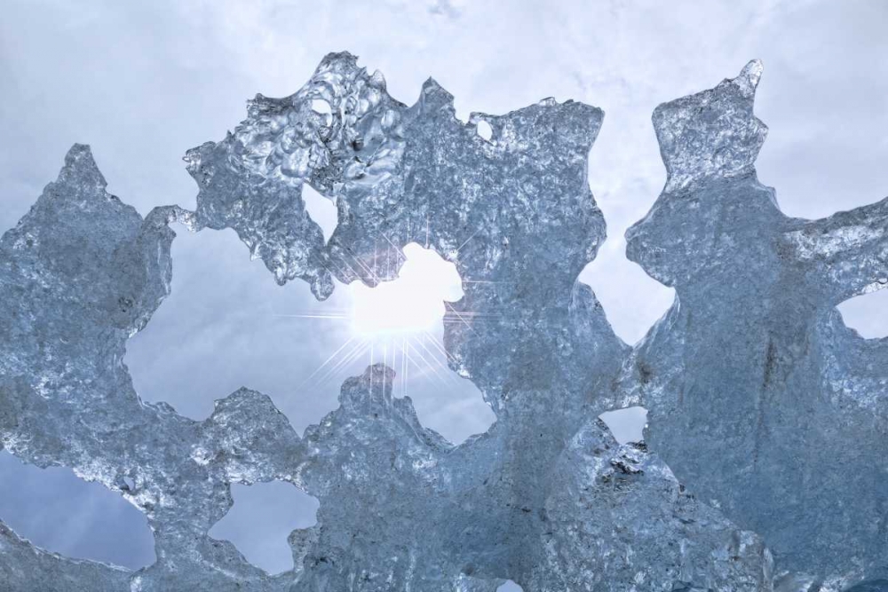 AK Sun shining through ice of McBride Glacier art print by Don Paulson for $57.95 CAD
