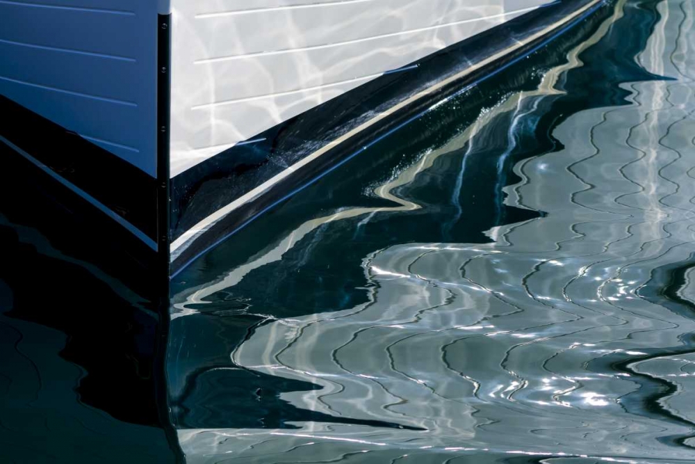 USA, Alaska Reflection of boat bow in water art print by Don Paulson for $57.95 CAD