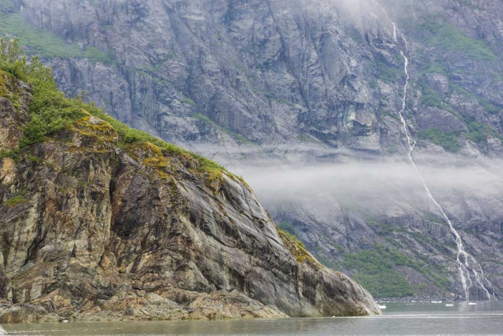 Alaska, Glacier Bay Waterfall on mountain slope art print by Don Paulson for $57.95 CAD