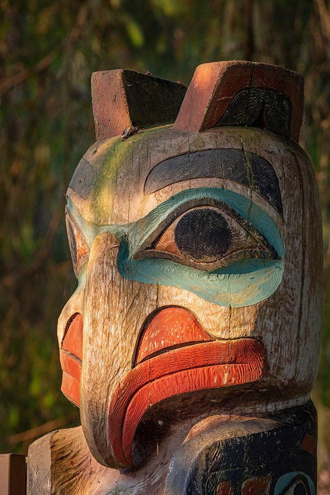 Alaska-Sitka Detail of totem pole at Sitka National Historical Park art print by Jaynes Gallery for $57.95 CAD