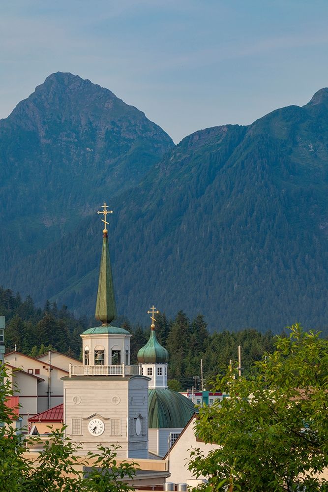 Alaska-Sitka St Michaels Russian Orthodox Cathedral in town art print by Jaynes Gallery for $57.95 CAD