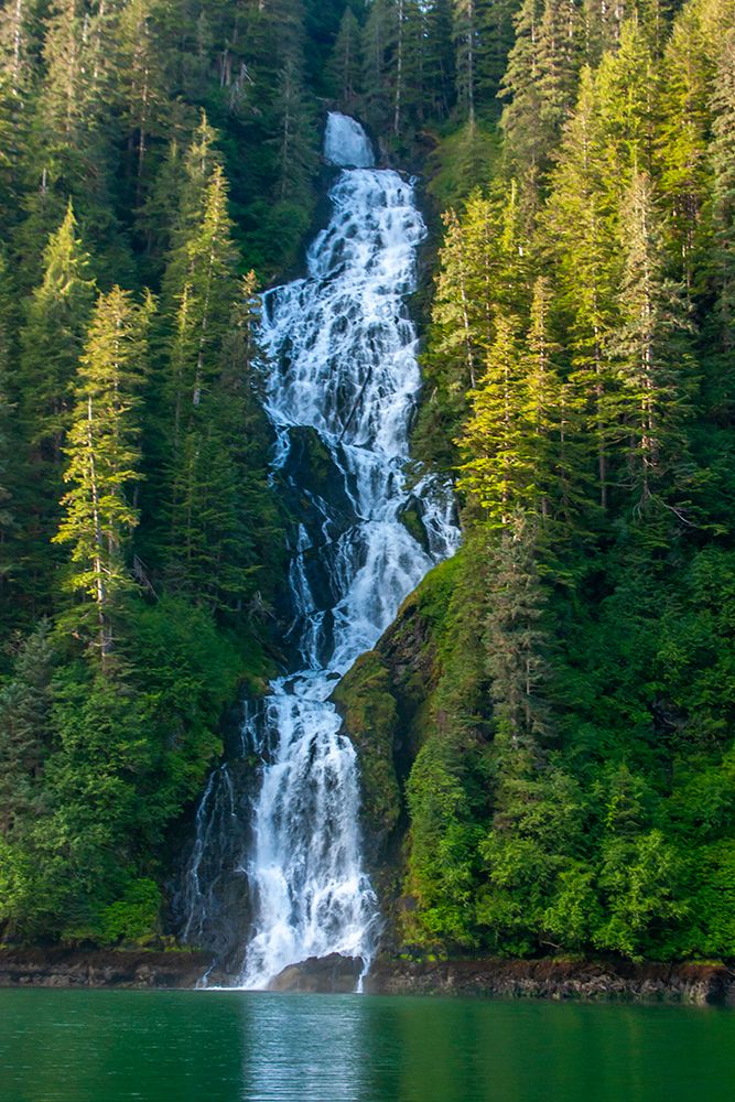 USA-Alaska-Tongass National Forest Waterfall into Red Bluff Bay art print by Jaynes Gallery for $57.95 CAD